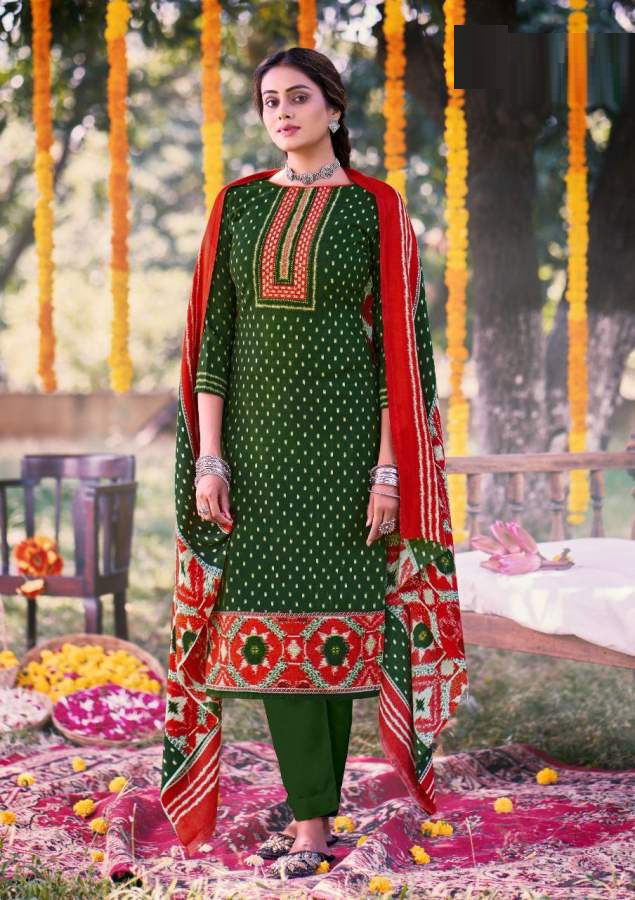 Gulnar 1001 Pashmina Jacquard Printed Fancy Casual Wear Dress Material Collection